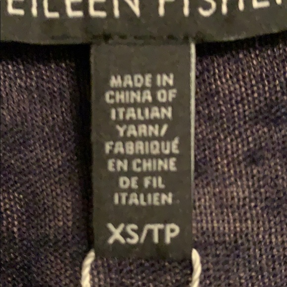 NWT Eileen Fisher Cascade Midnight Blue sweater - Picture 3 of 5